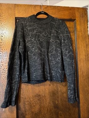 Anthropologie Black Textured Knit Sweater